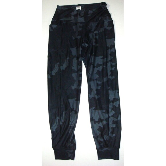 New NWT Womens Prana Pants Layna Joggers M Black Gray Camo HIgh Rise Waist Silky - Picture 2 of 8